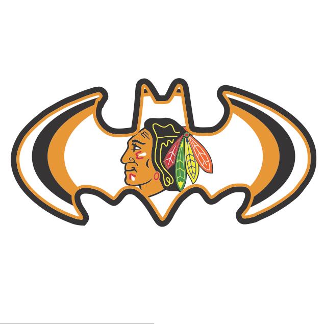 Chicago Blackhawks Batman Logo DIY iron on transfer (heat transfer)